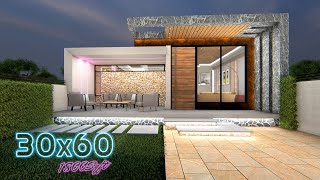 30x60 Feet Singlex House Design  Single level open floor plan allowing free flow areas  ID156 [upl. by Anida738]