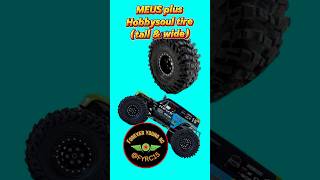 124 scale RC crawler MEUS on tall and wide Hobbysoul tires [upl. by Aenal]