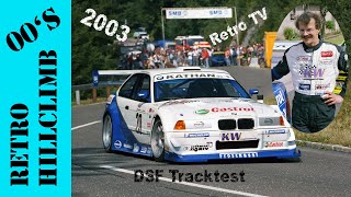 Tracktest Georg Plasa  BMW 320 Judd V8  2003  Retro TV Reportage  Bergrennen Monster KW Berg Cup [upl. by Elmo736]