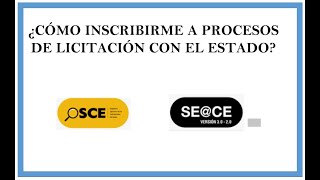 ¿CÓMO INSCRIBIRME A PROCESOS DE LICITACIÓN CON EL ESTADO 2020 [upl. by Aelaza]