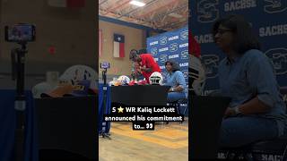 5 ⭐️ WR Kaliq Lockett Commits to Texas footballhighlights [upl. by Gnurt]