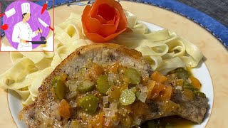 Recette Facile de Côte de Porc Sauce Charcutière [upl. by Oalsinatse]