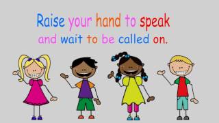 Raise your hand to speak A classroom rules song [upl. by Eldorado]