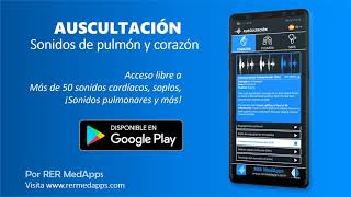 Auscultación  Sonidos del corazón y los pulmones Aplicación médica de Android [upl. by Aridni]