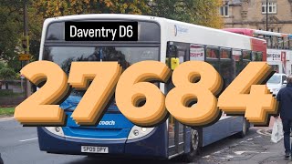 Bus route D6 bus number 27684 stagecoach midlands northampton [upl. by Sirrom]