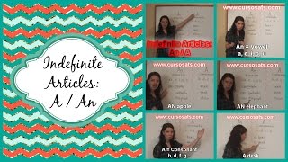 INDEFINITE ARTICLES AN  A [upl. by Chrissie]