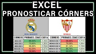 Tutorial EXCEL CÓRNERS 📖 Como APOSTAR a CÓRNERS en todas las LIGAS ✅ [upl. by Arondell157]