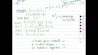 Max subarray Sum  Bruteforce Method [upl. by Greenebaum501]