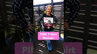 Pink TShirt amp Flannel Mashup sewing diy upcycling fashionstyles [upl. by Ahsiuqram]