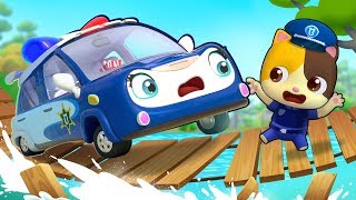 Brave Police Car  Polly  Monster Truck Fire Truck  Cars for Kids  Kids Songs  BabyBus [upl. by Anerys]