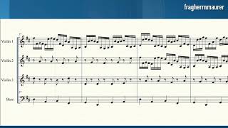 Pachelbel Canon in D Major Violin Sheet Music Playalong for Violin 1 2 and 3 [upl. by Bellanca]