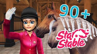 SSO WSZYSTKIE moje KONIE 90  All Of my HORSES 90  Star Stable Online [upl. by Tankoos558]