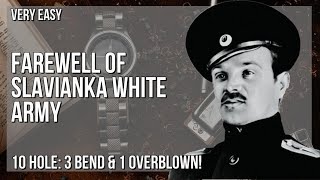 How to play Farewell Of Slavianka White Army on Diatonic Harmonica 10 Holes Tutorial [upl. by Adlaremse]