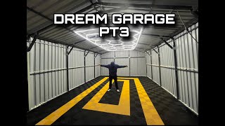 MY DREAM GARAGE PT 3  NEW FLOORING [upl. by Torosian]