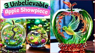 3 Unbelievable apple showpiece from plastic bottles amp cardboard  Plastic Bottle Craft Ideas [upl. by Va]