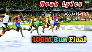 100M Run Final 979sec Noah Lyles Set New World Record 2024 Paris Olympics [upl. by Norrahs197]