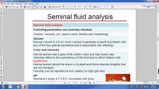 المحاضرة 4 seminal fluid analysis [upl. by Akimahs57]