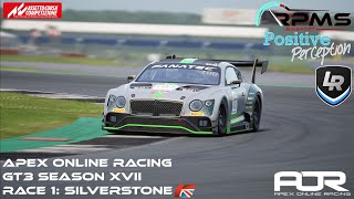 Apex Online Racing Season XVII  Race 1 Silverstone [upl. by Sinnoda]