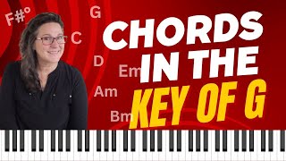 Key of G How to Form and Play Chords on Piano for beginners Piano Tutorial [upl. by Garihc437]