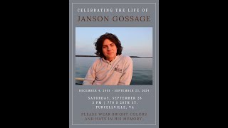 Celebrating the Life of Janson Gossage [upl. by Cioban455]