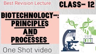 Biotechnology Principles and Processes Class 12 Biology Best Revision Lecture in one shot video [upl. by Ipoillak955]