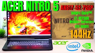 ACER NITRO 5 AN517 52 76SP  Intel® Core™ i710750H Processor 26 GHz  144Hz  Unboxing amp Specs [upl. by Mackoff]