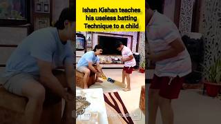 Ishan Kishan viral video of teaching batting stance to boy shorts ishankishan cricketnews [upl. by Ainitsirc195]