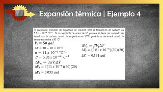 Física  Expansión térmica de sólidos y líquidos  Ejemplo 4 [upl. by Llieno]