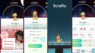 Scraggy 100IV Evolution into Scrafty  Pokemon Go [upl. by Trebo167]