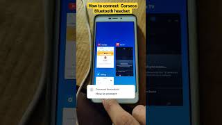 how to connect Corseca Bluetooth headset shorts [upl. by Dehnel355]