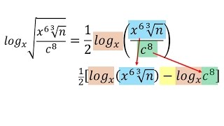 Propiedades de los logaritmos con raiz [upl. by Gwynne]