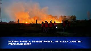 INCENDIO FORESTAL SE REGISTRÓ EN EL KM 19 DE LA CARRETERA FEDERICO BASADRE [upl. by Ellehsal]