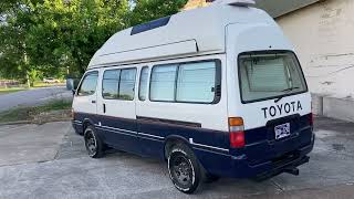 1995 Toyota HiAce High Roof 4wd diesel camper walkaround [upl. by Giah399]