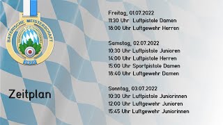 Bayerische Meisterschaften 2022 Olympisches Wochenende Samstag 27 [upl. by Ajoop729]