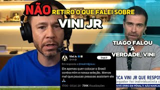 Tiago Leifert responde Vini Jr [upl. by Ahsatsana]