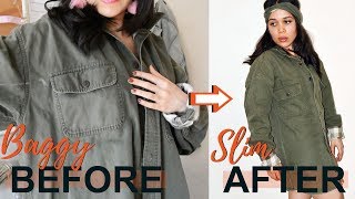 HOW TO EASILY amp SEAMLESSLY RESIZE YOUR OVERSIZED JACKET [upl. by Remmos]