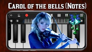 Carol of the bells Piano Tutorial With Notes  Lindsey Stirling [upl. by Eedolem849]