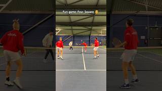 Gaston Droguet Lajal and Gueymard Wayenburg playing quotFour Squarequot a fun tennis game tennis [upl. by Nywloc]