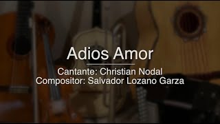 Adios Amor  Puro Mariachi Karaoke  Christian Nodal  TONO BAJO [upl. by Drews]