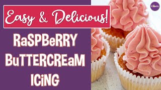 EASY YUMMY Raspberry Buttercream Recipe [upl. by Raman135]