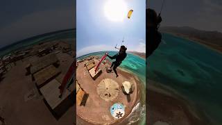 Crazy huge Kitesurfing jump over a village 😱🤯 [upl. by Neros680]