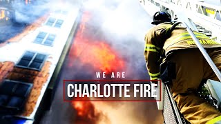 Charlotte Fire battles massive 5alarm fire [upl. by Jadwiga]