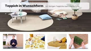 Teppiche in Wunschform von Teppichscheunede  Wir fertigen Teppiche nach Maß [upl. by Ztnarf]