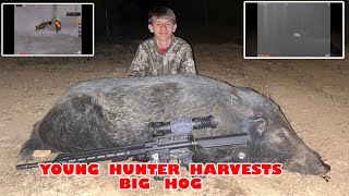 Young Hunter Scores on a Big Hog [upl. by Anitsirhc]