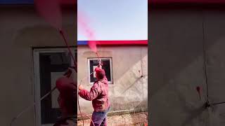 Aging colored steel roof tile spraypainting process [upl. by Kirtley]