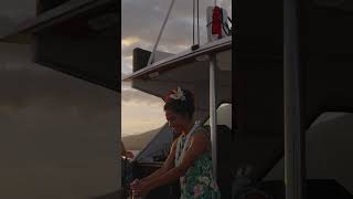 Hula dancers aboard Pride of Mauis Sunset Luau Cruise 🌅 shorts [upl. by Eninnej]