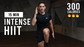 15 Minute Intense HIIT Workout For Fat Burn amp Cardio No Equipment No Repeat Home Workout [upl. by Iretak]