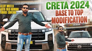 CRETA 2024 BASE TO TOP MODIFICATIONCRETA 2024 E VARIANT MODIFIED [upl. by Alik224]