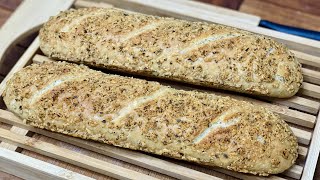 Baguette Rezept mit Parmesan und Oregano fluffig und weich Perfekt für Sandwich 🥪 [upl. by Cia382]