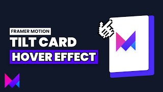 Mouse Hover Tilt Card Effect  React Framer Motion amp Tailwind CSS [upl. by Ehav532]